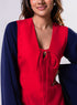 Flared Sleeve Mini Red Dress